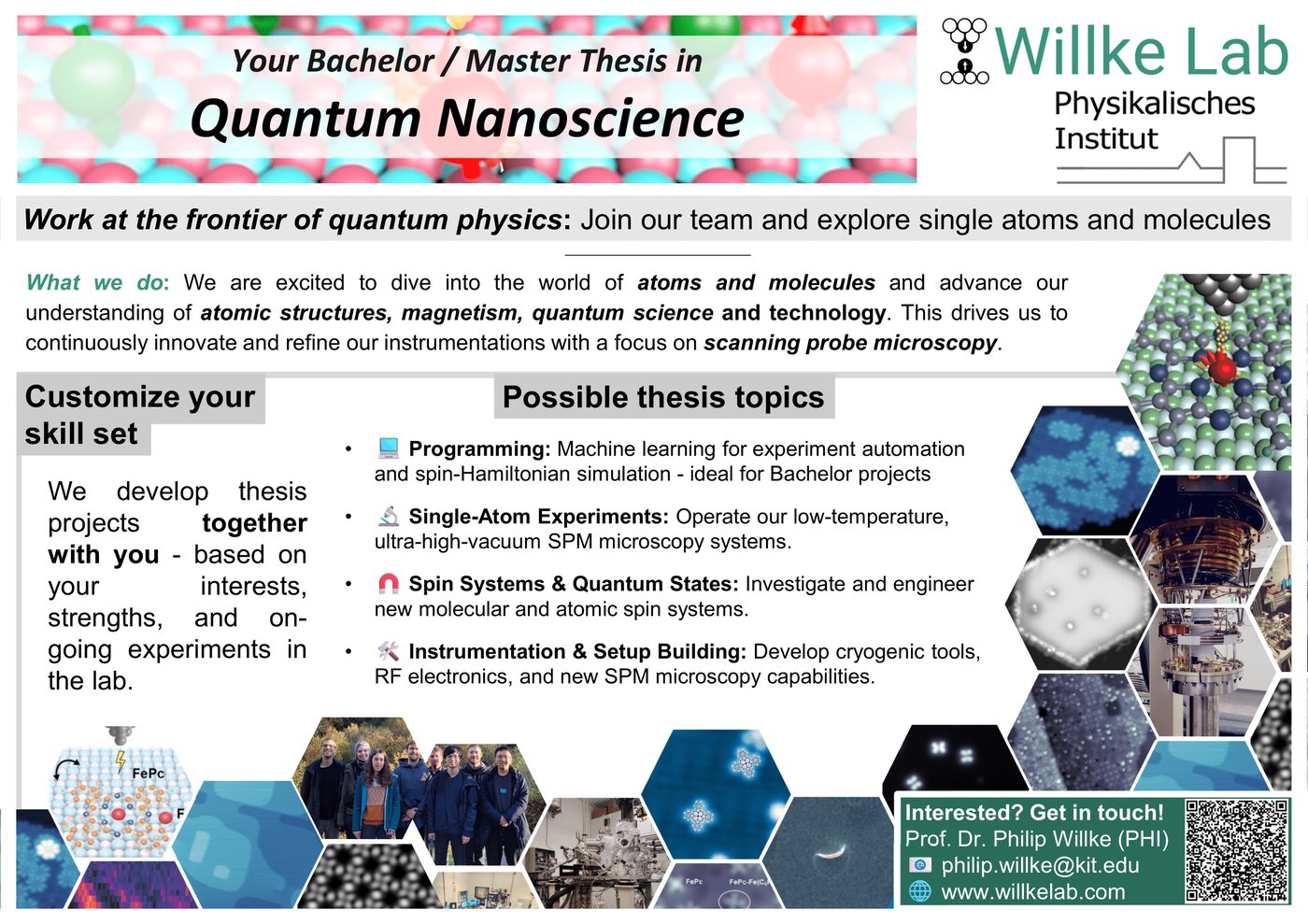Advertisement for Bachelor and Master thesis projects in the WillkeLab